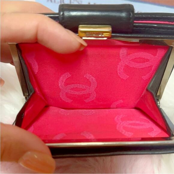 Chanel Cambon Calfskin Bifold Wallet in Black with Clasp - Picture 14 of 15